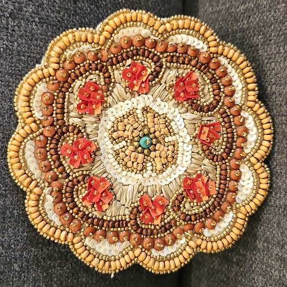 NWT Kim Seybert set of 4 beaded coasters - Picture 6 of 12